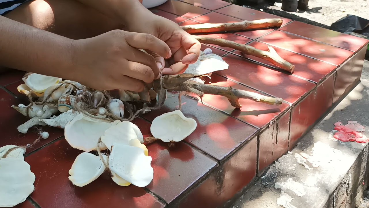 DIY-kerajian dari kulit kerang|| hiasan rumah||gantungan kerang laut