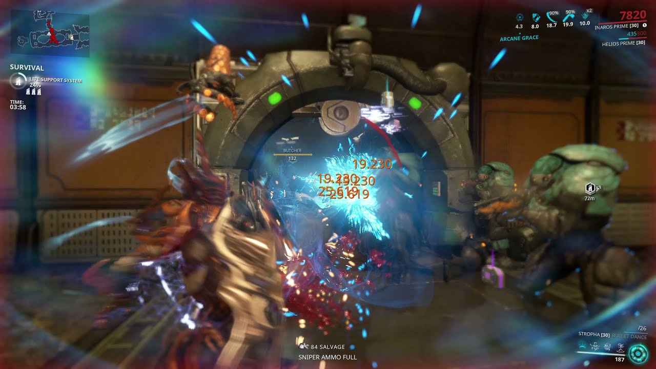 Warframe - Stropha Heavy Attack build damage test