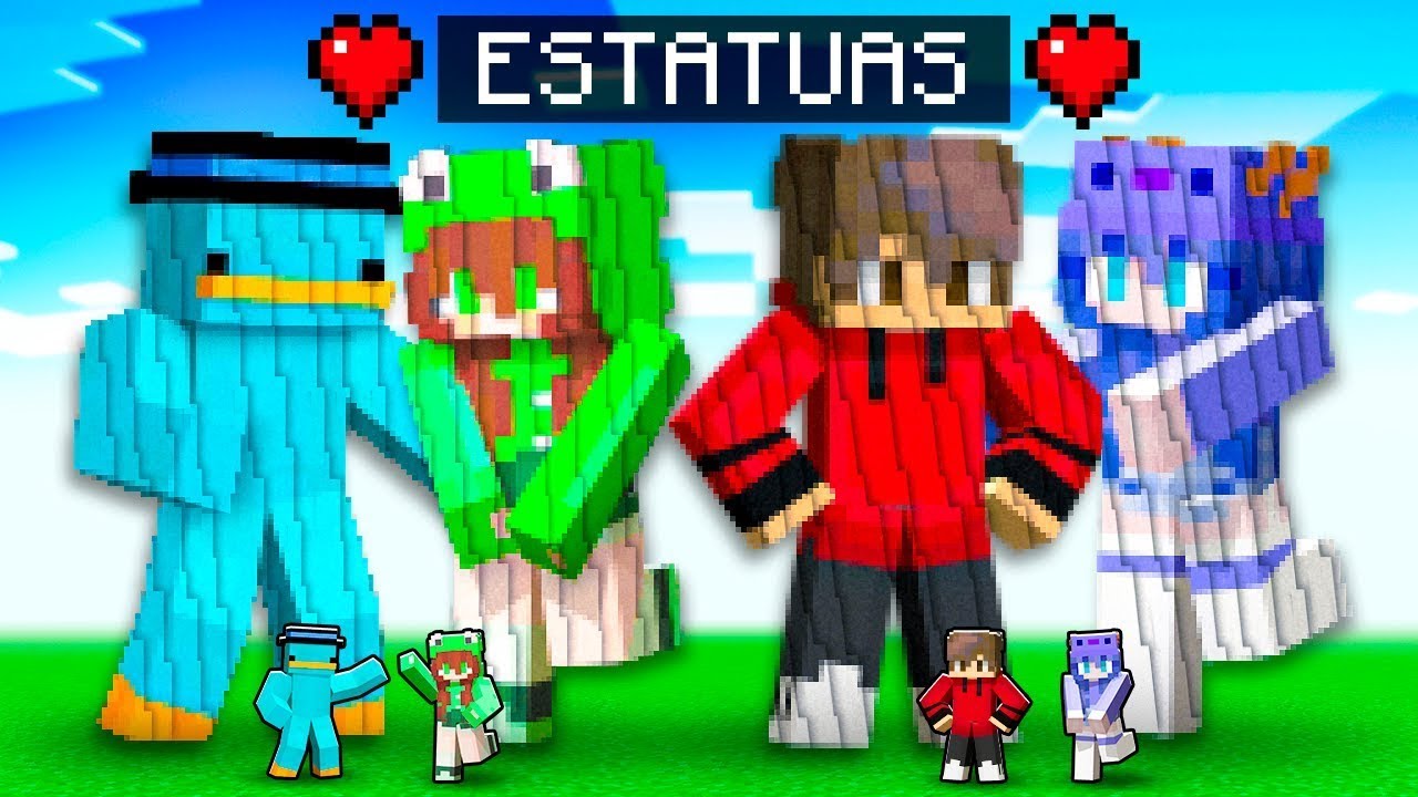 Batalha de EST&Aacute;TUAS DE CASAIS no Minecraft