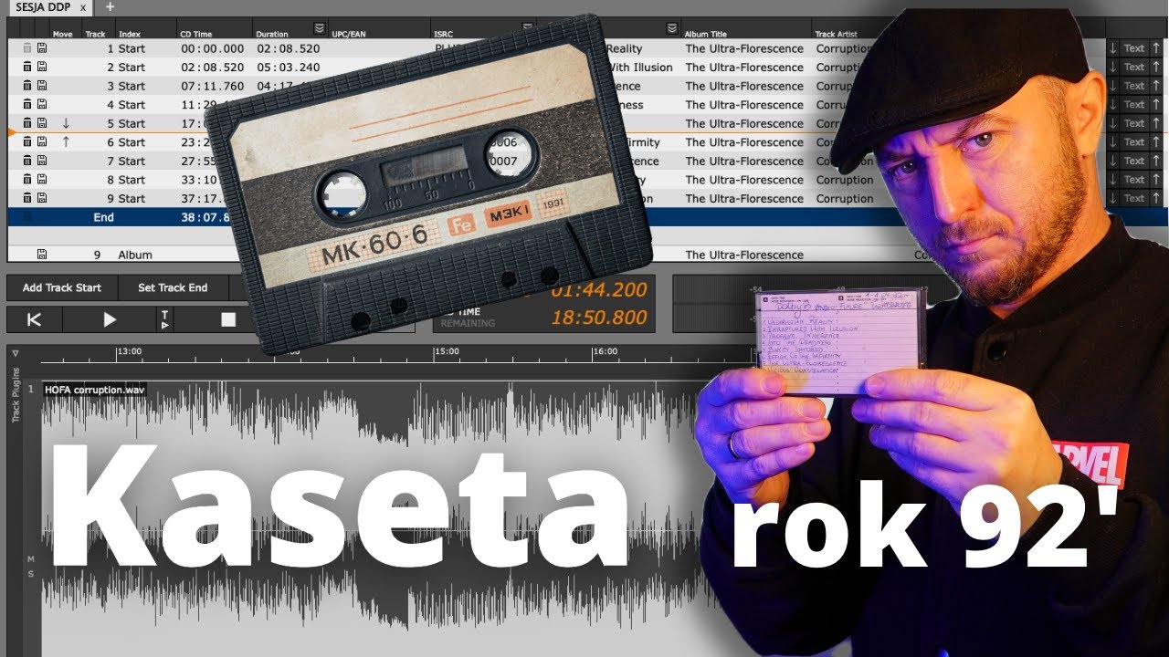 Trzydziestoletnia Kaseta  magnetofonowa. Zgranie na CD