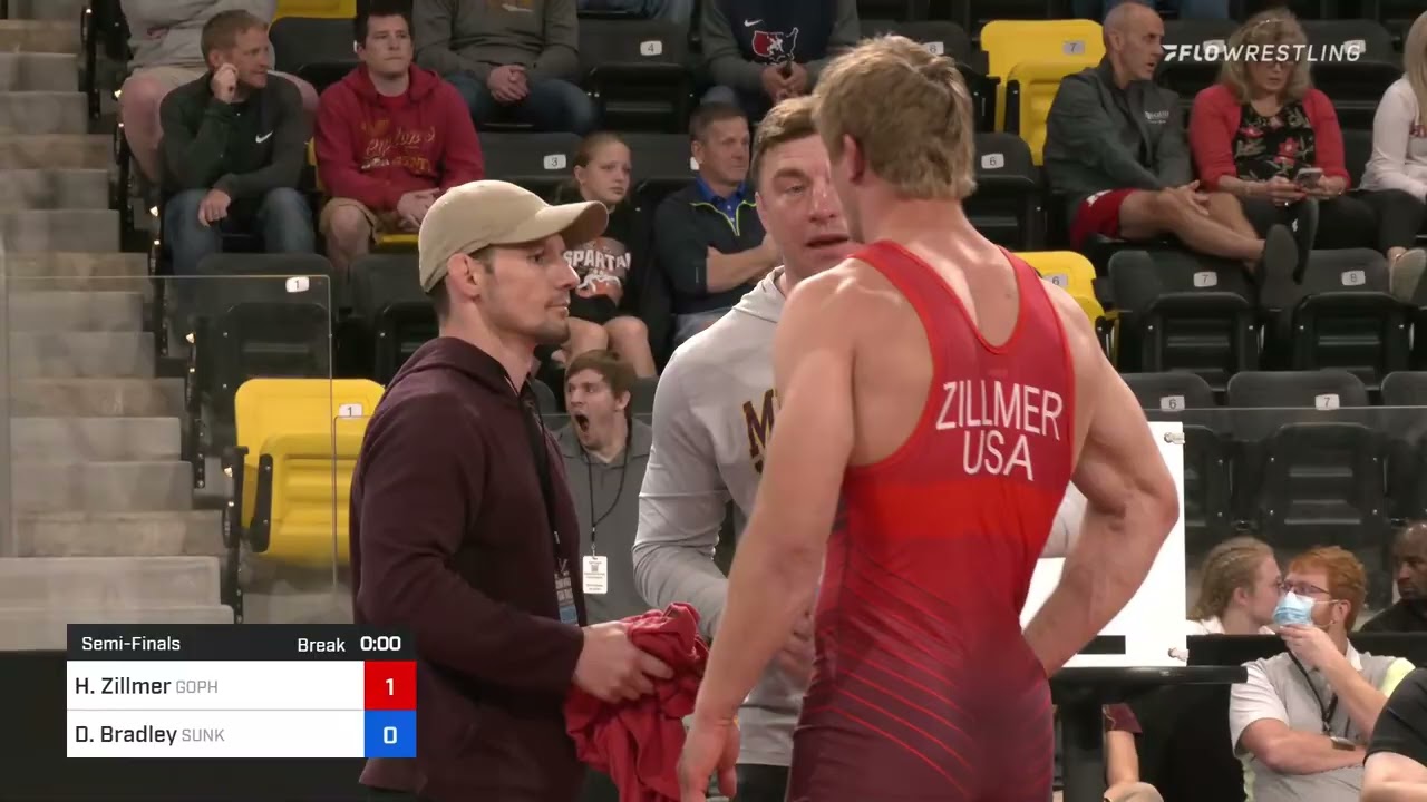 125 Kg Semifinal - Hayden Zillmer, Gopher Wrestling Club - RTC Vs Dominique Bradley, Sunkist Kids