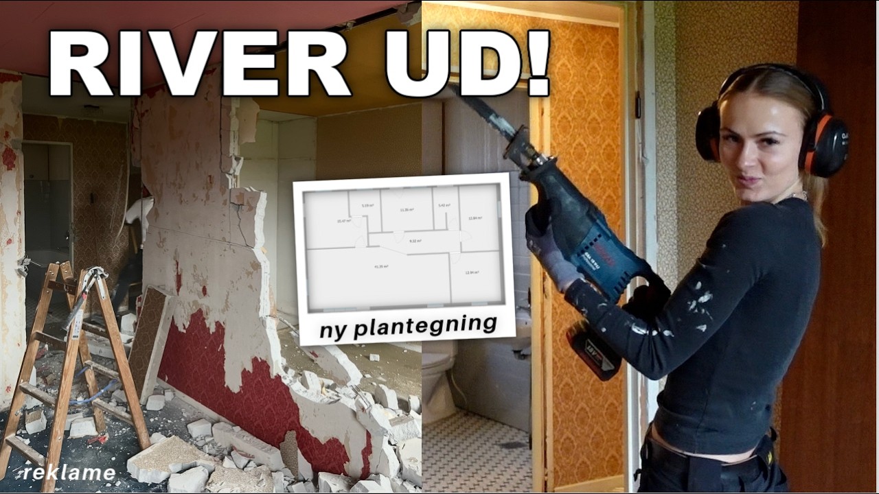 FØRSTE HUS-RENOVERING: river ud og kigger på ny plantegning