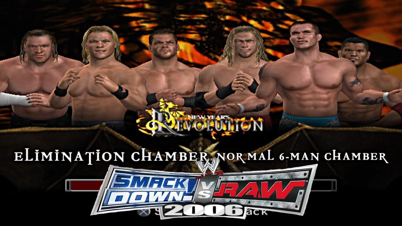 WWE Elimination chamber match New Year's Revolution 2005 SVR PCSX2 | PCSX2 | SmackDown vs Raw 2006