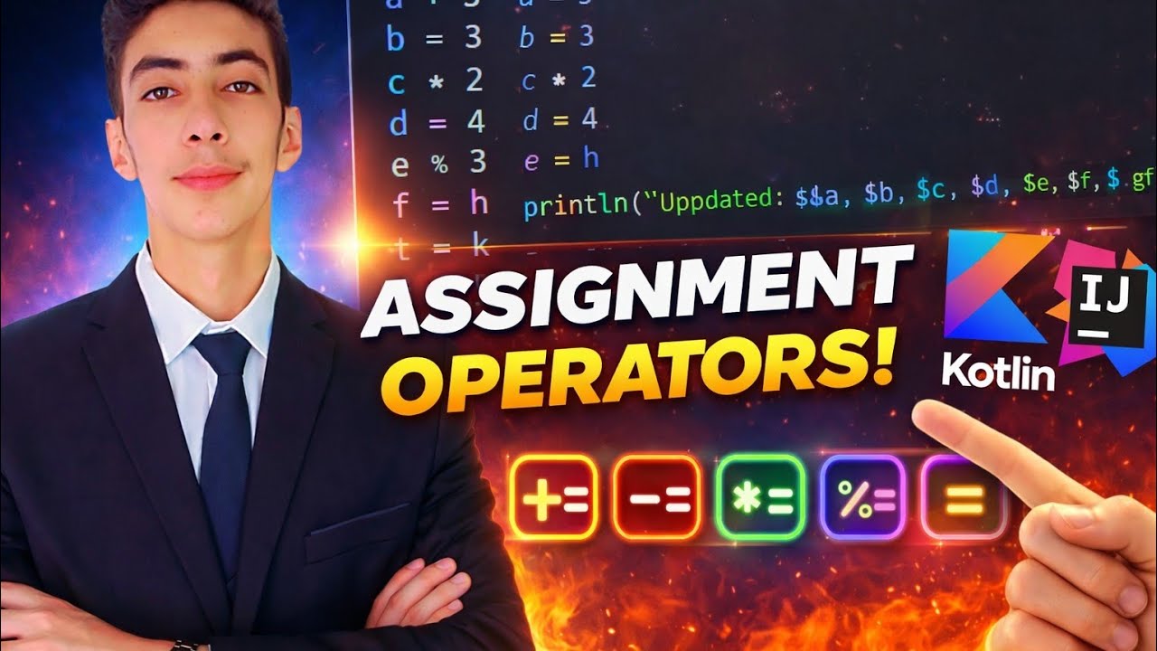 Assignment Operators in Kotlin 🔥| Full Explanation with Programs