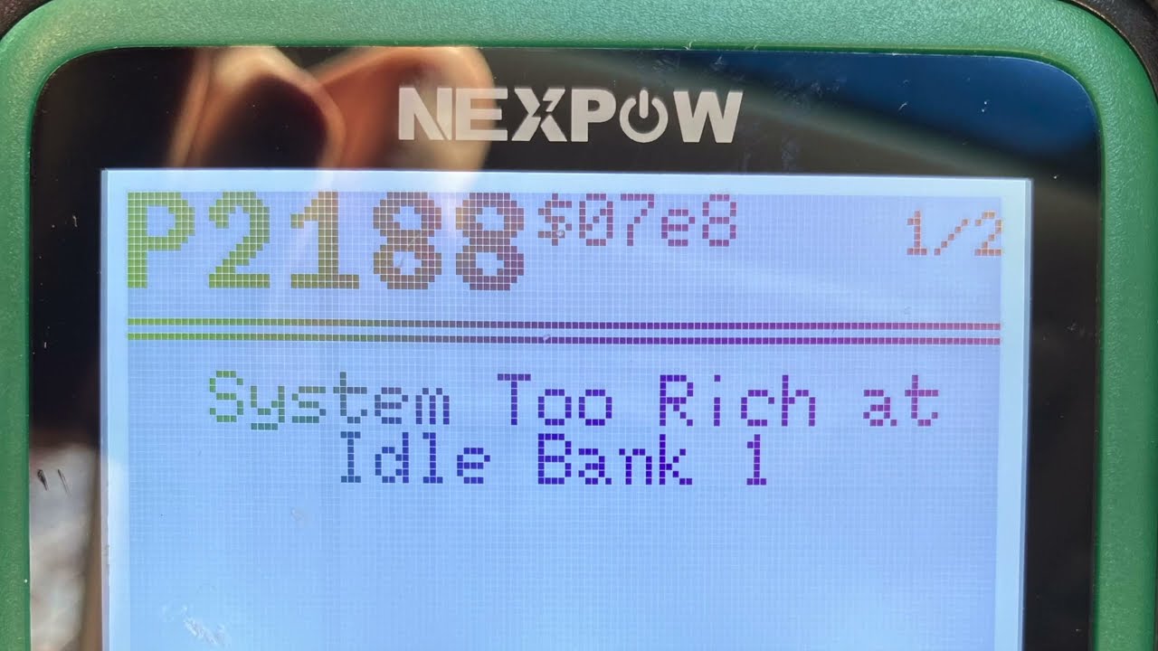 P2188 Система слишком богата в холостом ряду 1