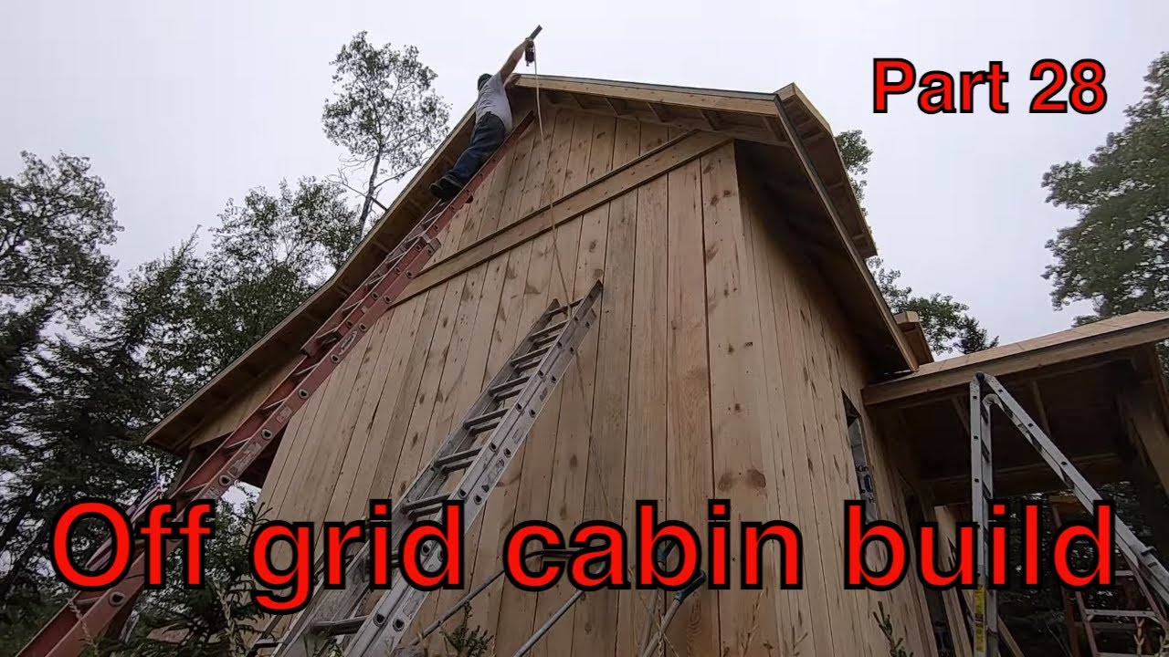 Off grid cabin build part 28 porch, facia, drip edge and shingles