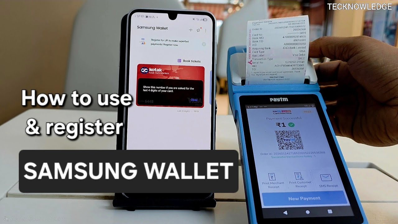 Samsung Wallet ko kaise use kare | How to register Samsung Wallet | Live Transaction #Samsungwallet