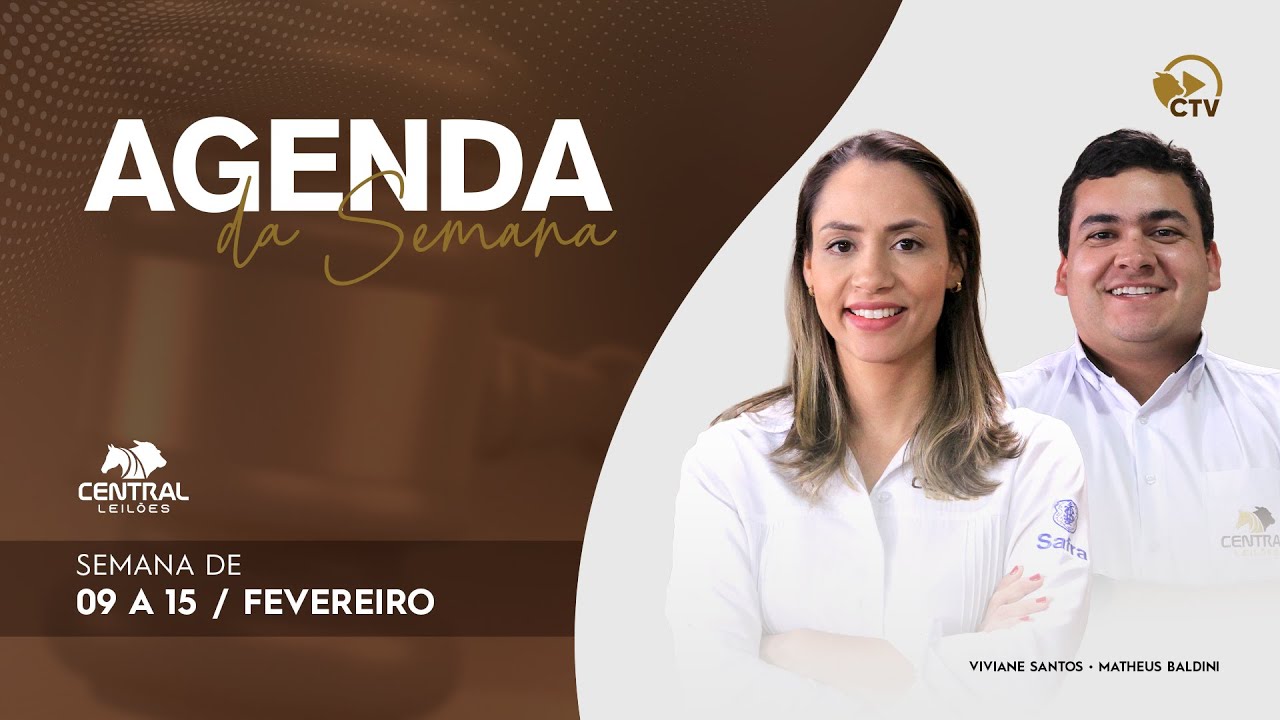 AGENDA DA SEMANA | 09 A 15 DE FEVEREIRO