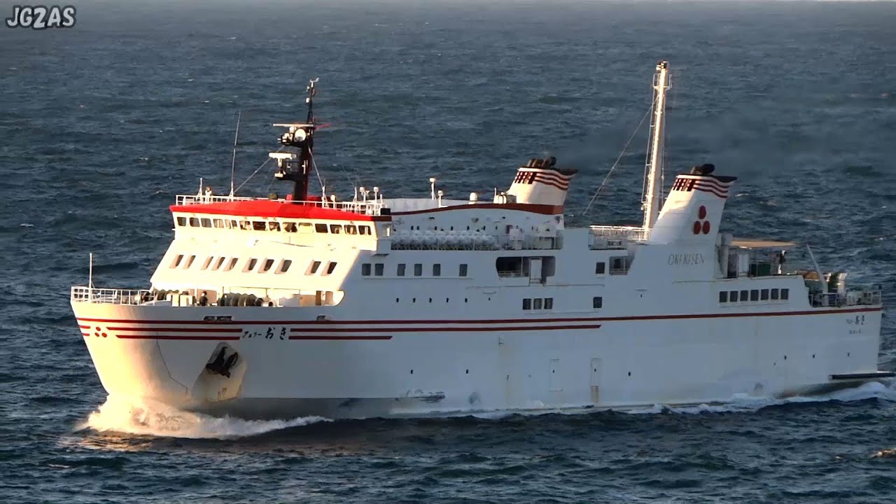 [船] FERRY OKI フェリーおき Car ferry カーフェリー Shichirui Port 七類港入港 2013-SEP