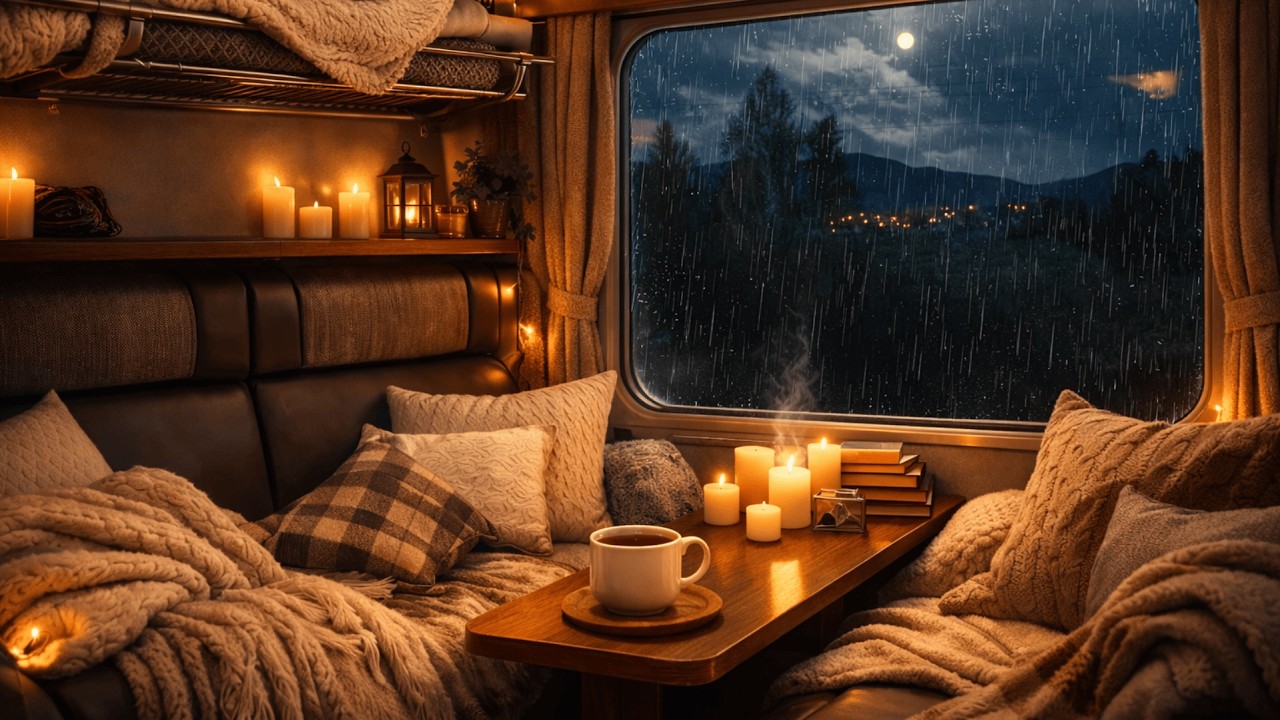 Rain on Train Window 🚆🌧️ | Relaxing Rain Sounds for Sleep, Study & Deep Focus