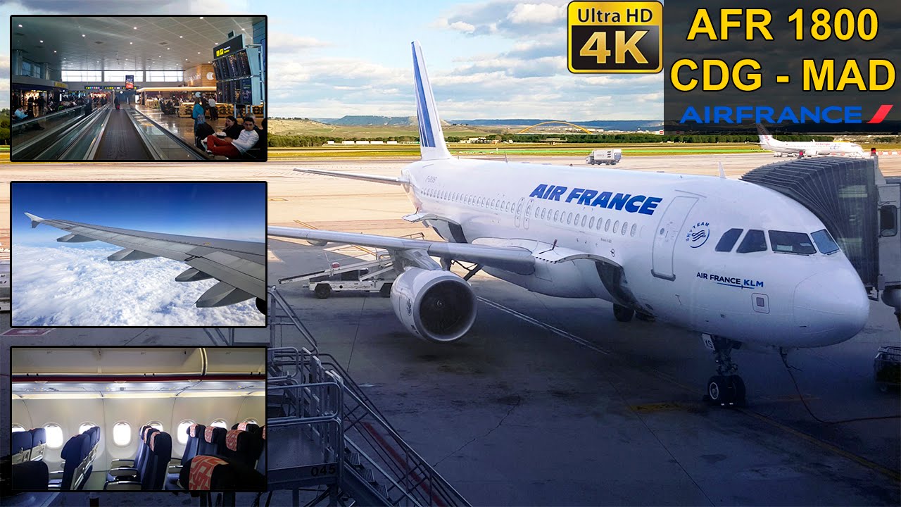 FLIGHT EXPERIENCE | Paris CDG - Madrid | AIR FRANCE A320