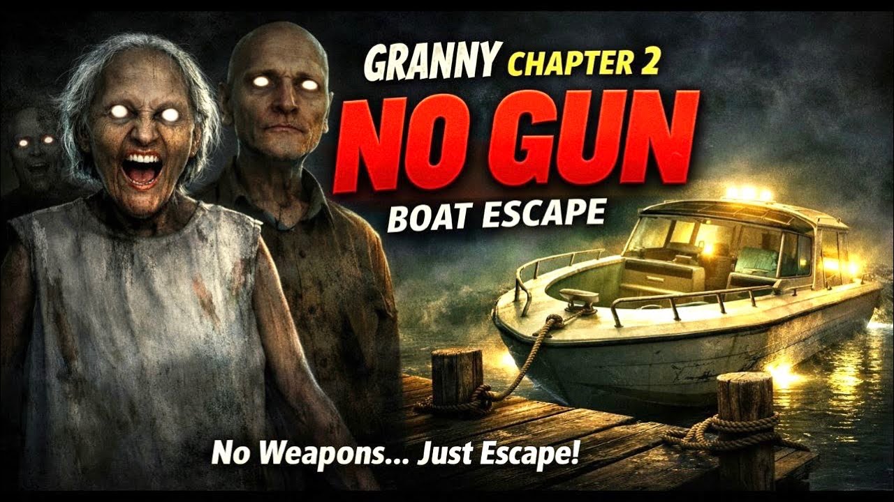 Granny Chapter 2 But I Can’t Use Gun… BOAT ESCAPE 😱🔥
