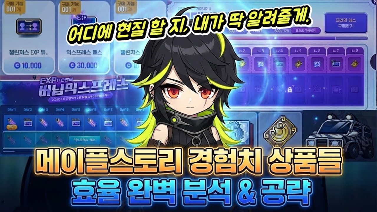 [한자] 메이플 돈 쓰고 후회하기 싫다면 보세요! 경험치 상품 '가성비' 전격 분석 (모멘텀/익스프레스 패스 vs 에픽던전/몬스터파크) [메이플스토리]