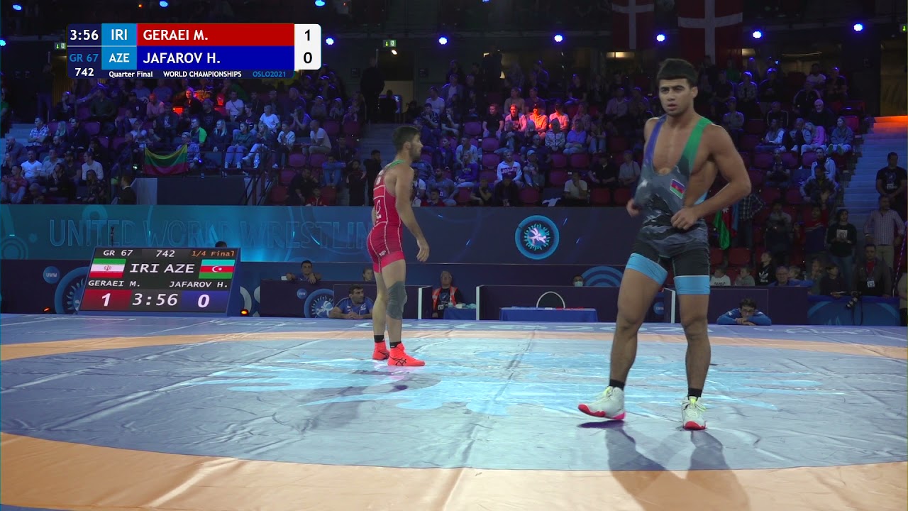 1/4 GR - 67 kg: M. GERAEI (IRI) v. H. JAFAROV (AZE)
