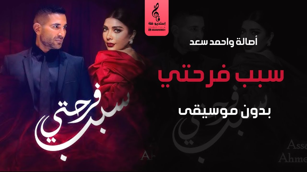 سبب فرحتي بدون موسيقى - أصالة واحمد سعد - اغاني عيد الحب بدون موسيقى - جديد 2024