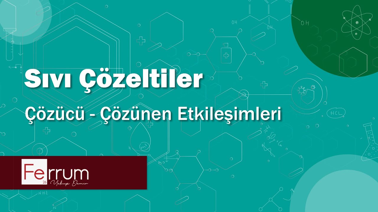 Çözücü Çözünen Etkileşimleri | Sıvı Çözeltiler
