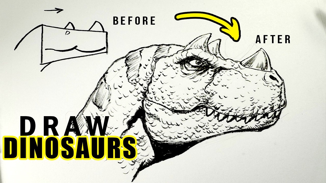 How to Draw DINOSAURS - Ceratosaurus