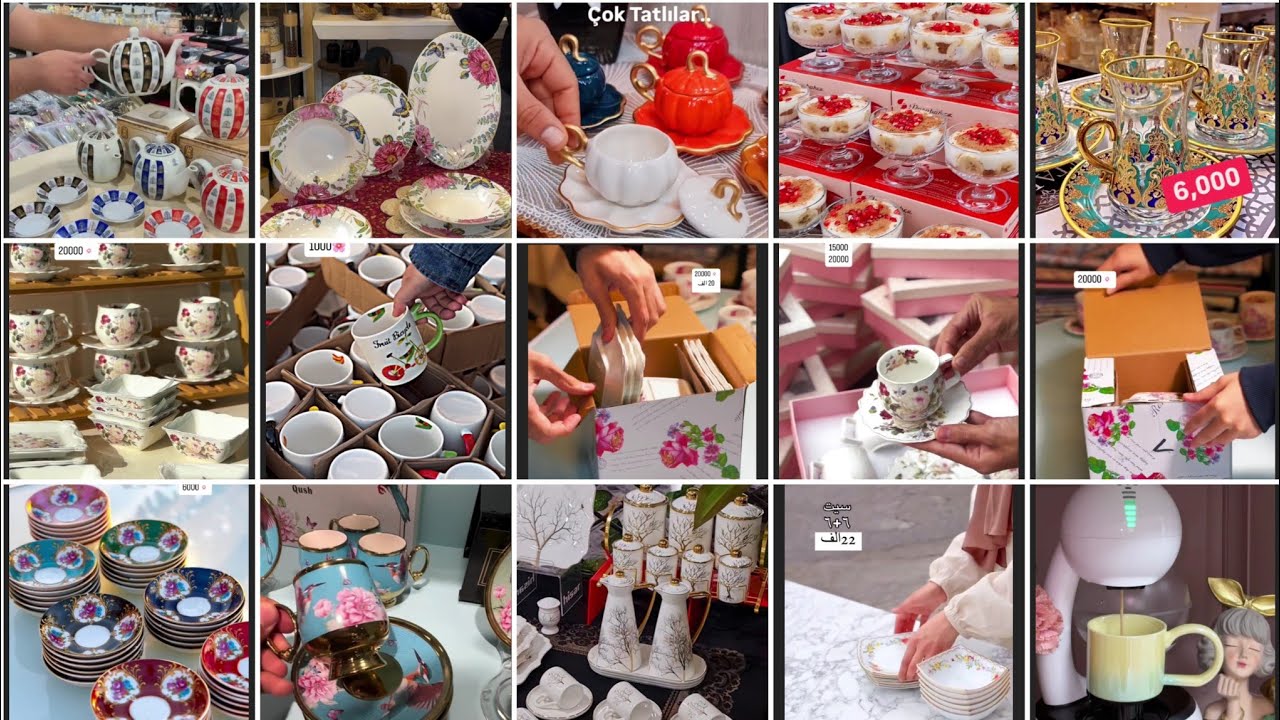 Iraq Crockery items with price part 33 Kitchen crockery items😍 Dinner sets/Tea cups & cattle #vlog