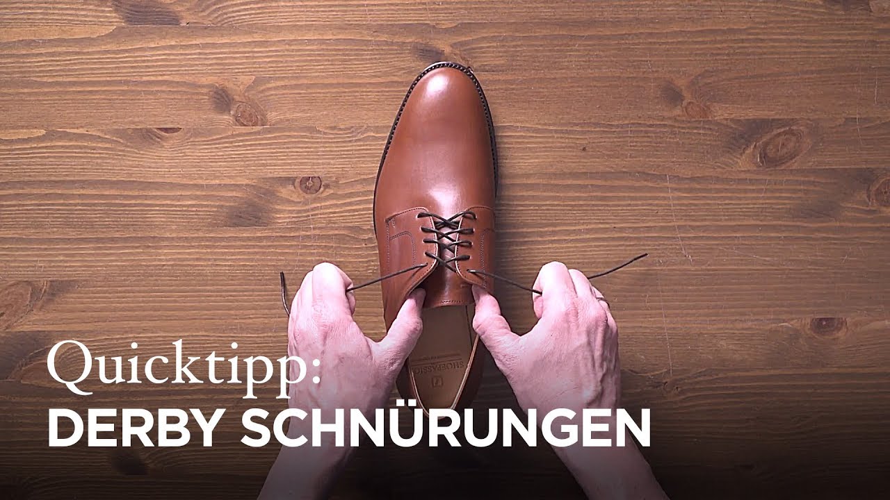 Tutorial: Schnürmethoden für Derby-Schuhe