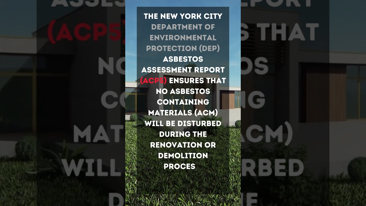 Renovation or Demolition of a Property in New York | Must Watch | What is ACP5 Asbestos Inspection??