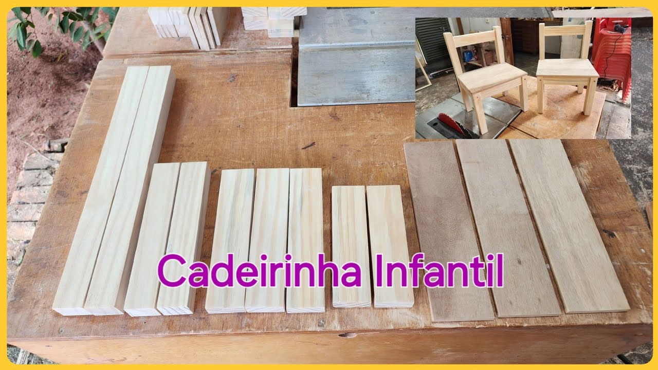 Cadeirinha Infantil. Cadeira. Madeira Pinus.