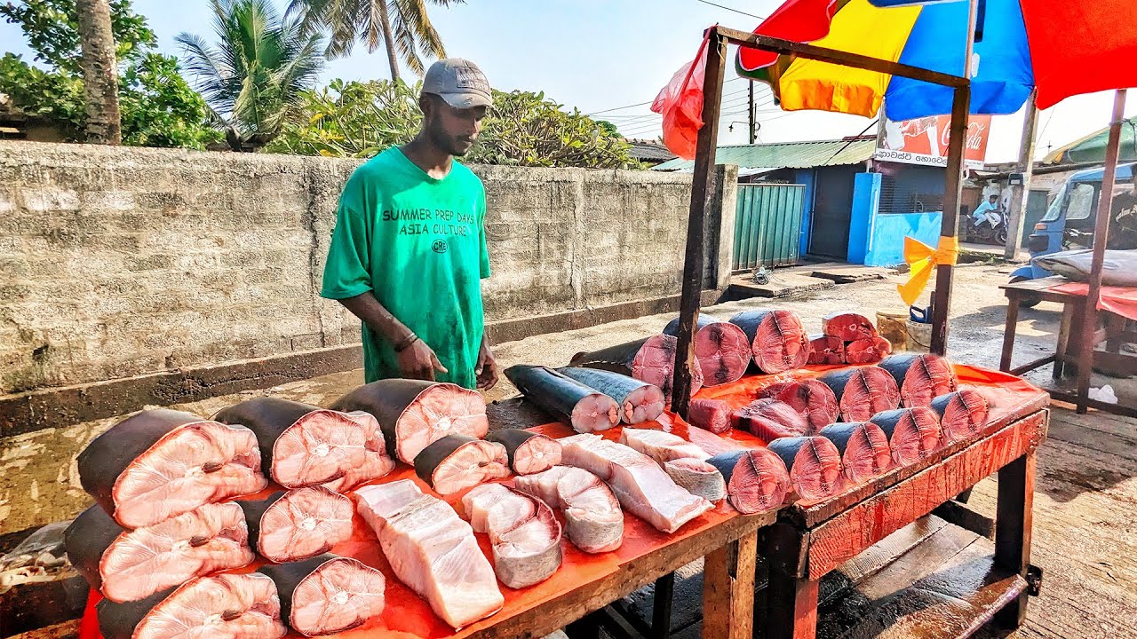 Wow Unique! Aesthetic Village Road's Very Pleasant Biggest Fish Market ON STREET BY EXPERT CUTTING