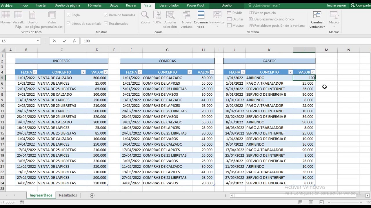 Plantilla En Excel Para Llevar La Contabilidad De Tu Negocio-Automatizada (1 de 2) Paso a Paso