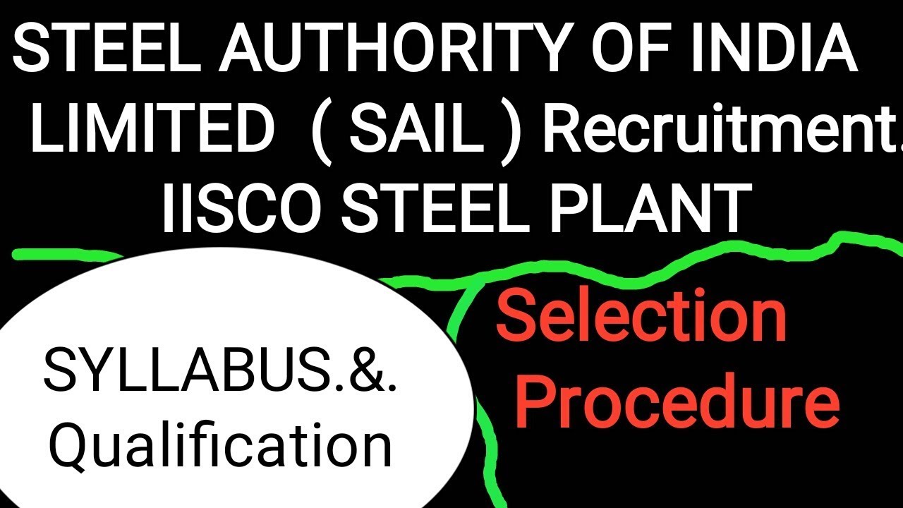 SAIL RECRUITMENT SYLLABUS 2018