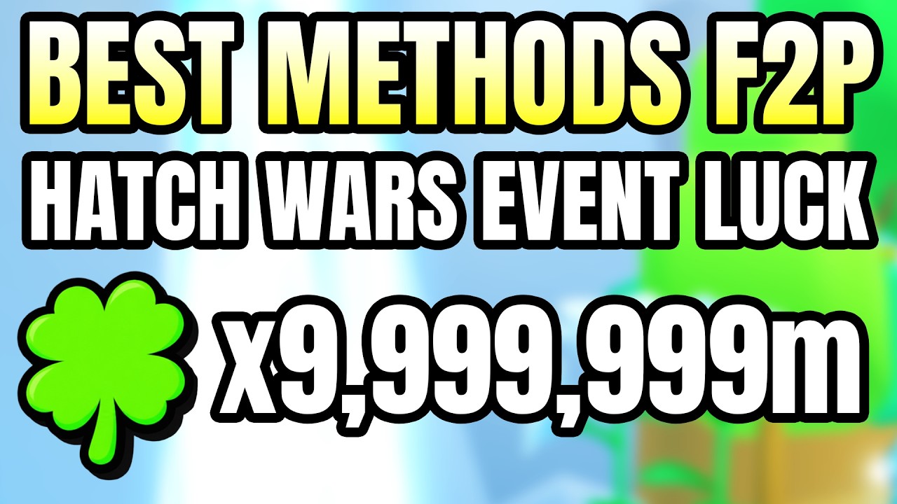 Лучшие способы получить удачу в HATCH WARS в Pet Simulator 99 (Roblox)