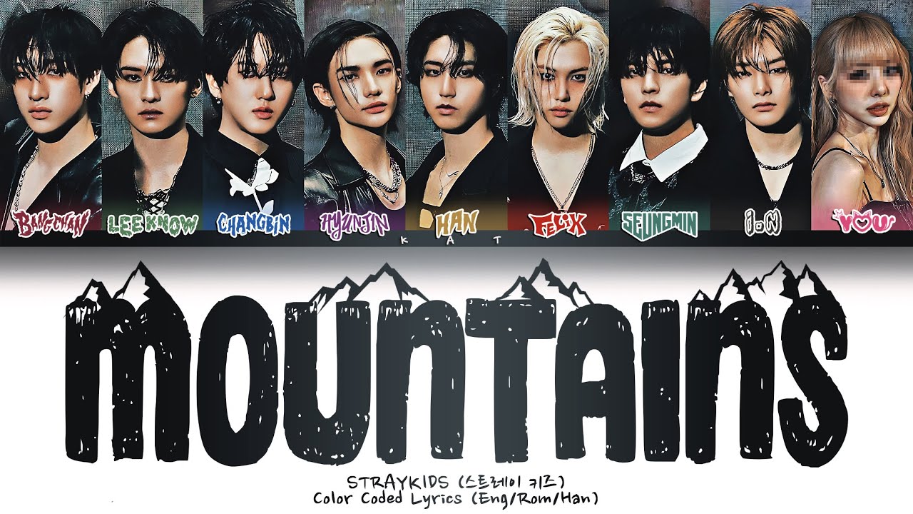 (KARAOKE) STRAY KIDS「MOUNTAINS」&mdash; 9 Members (You as member) Color Coded Lyrics