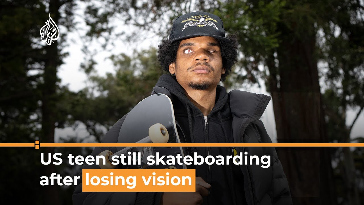 US teen still skateboarding after going completely blind
