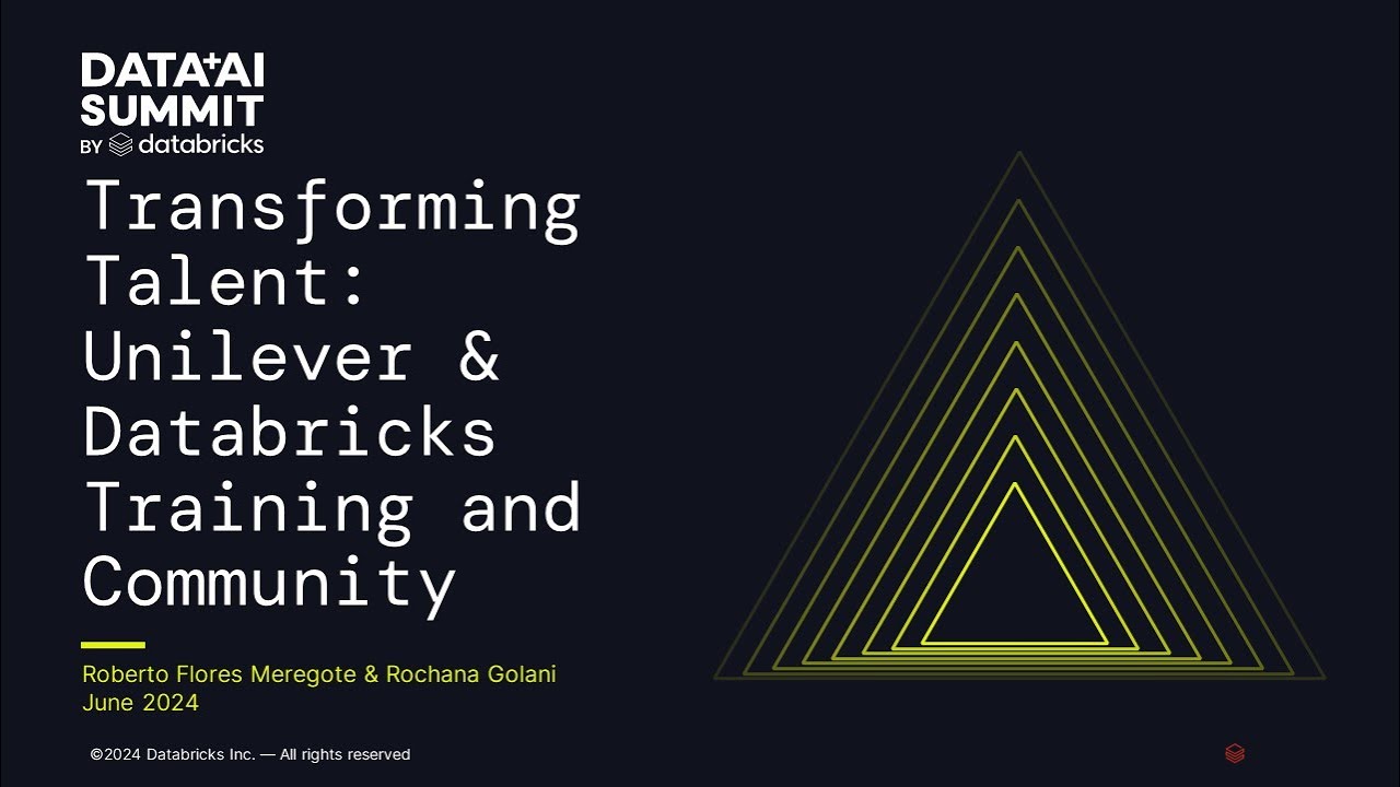 Transforming Talent: Unilever & Databricks Training and Community
