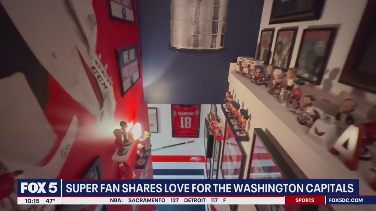 Capitals superfan shows off incredible basement 'arena'