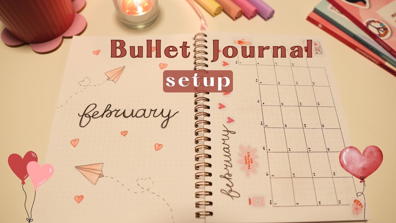 Bullet Journal Setup February #bulletjournal #inspiration #ideas #february #bujo