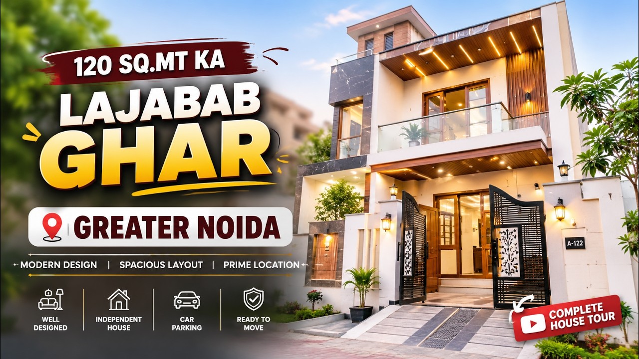 120 Sq.Mt Beautiful Home in Greater Noida | Modern Independent House Tour | Budget Luxury Home