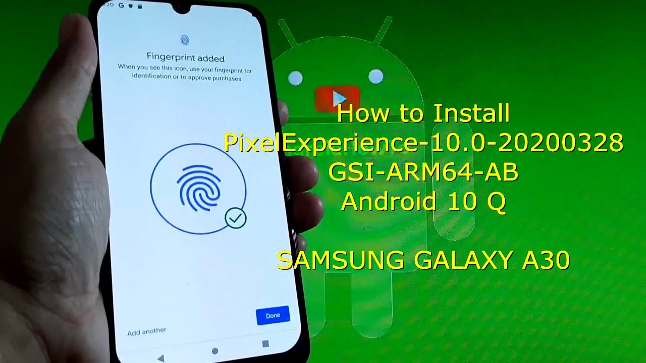 PixelExperience 10.0 20200328 for Samsung Galaxy A30 GSI Android 10