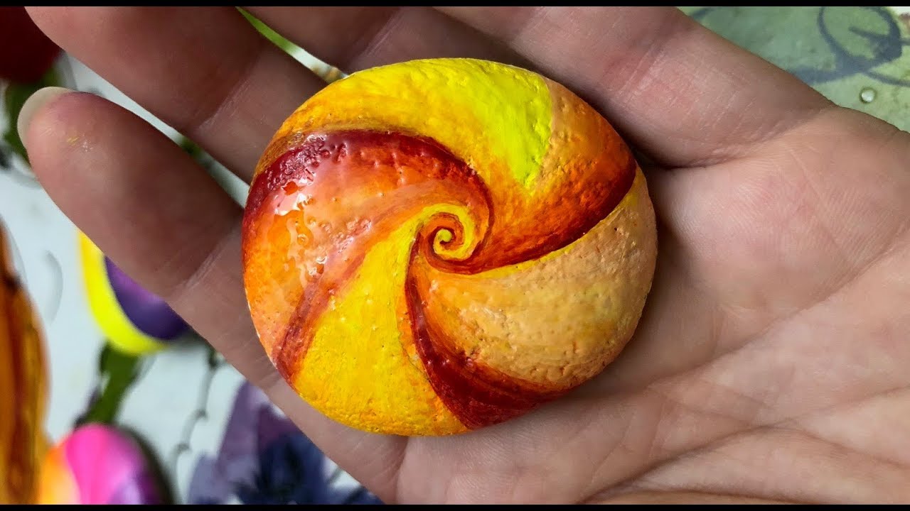 How to Paint Rocks Tranquility Stones Full Swirl