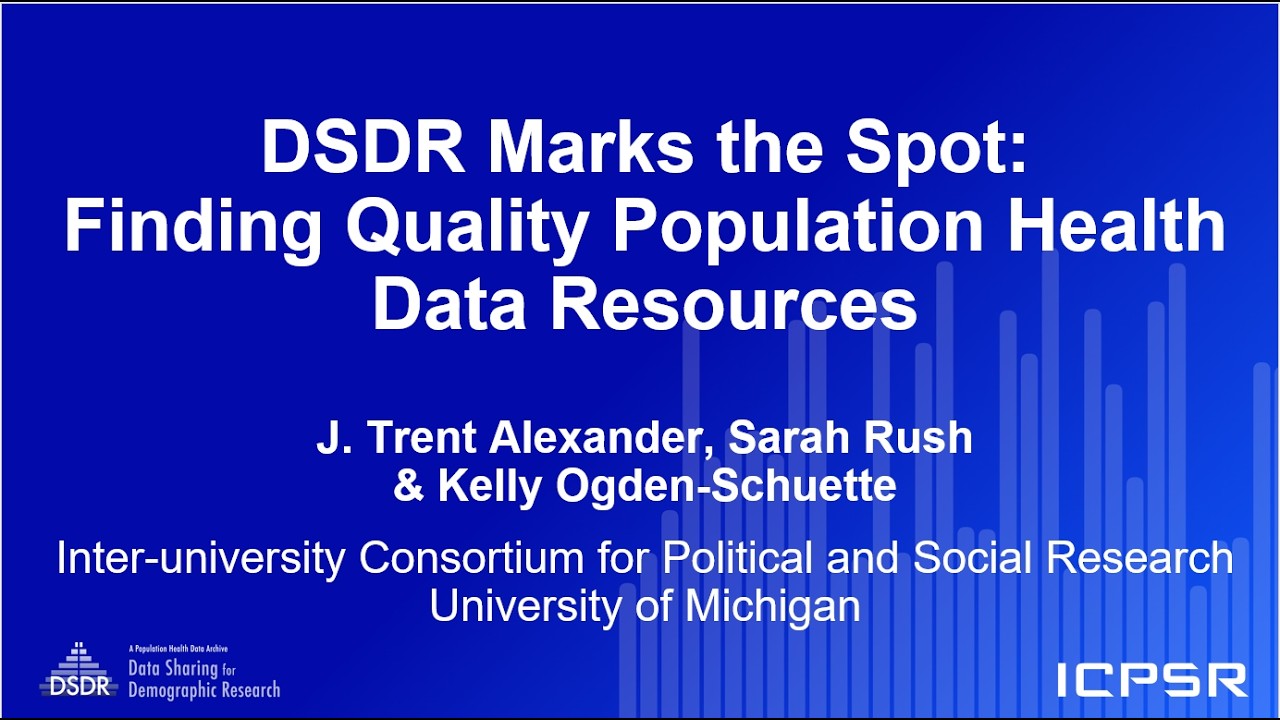 DSDR Marks the Spot: Finding Quality Population Health Data Resources