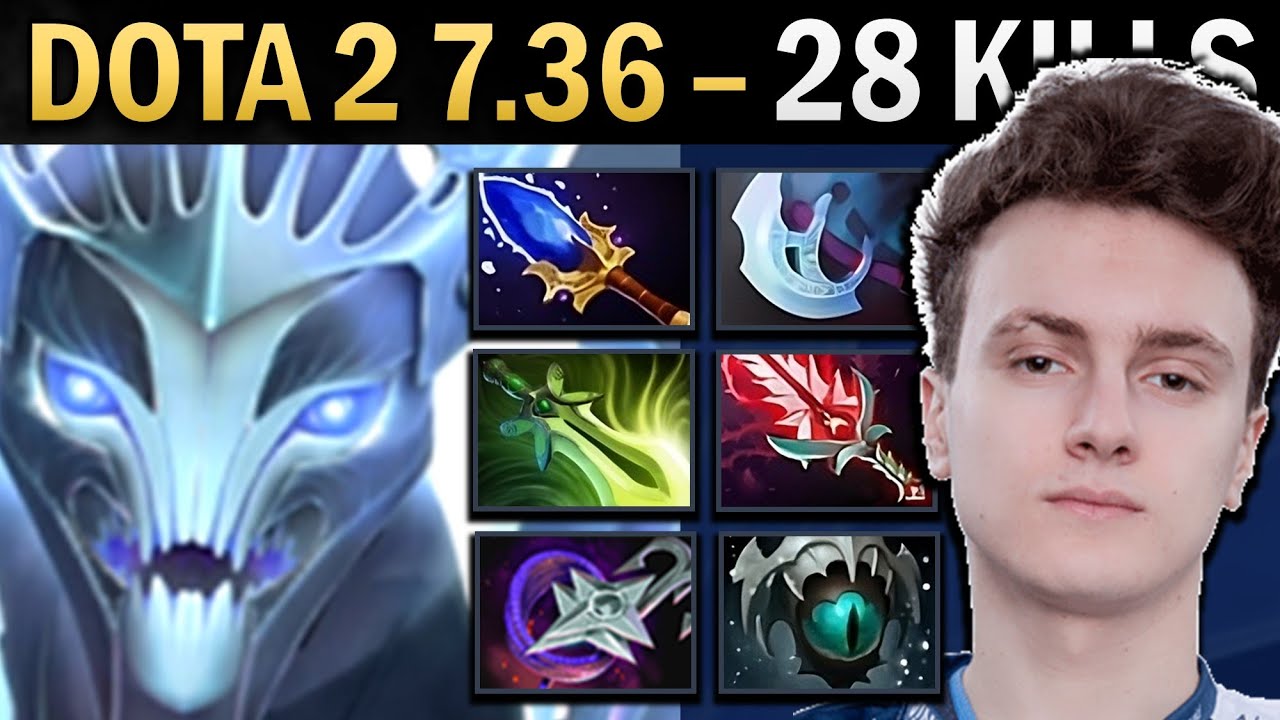 Spectre Gameplay Miracle with 28 Kills and Skadi - Dota 7.36