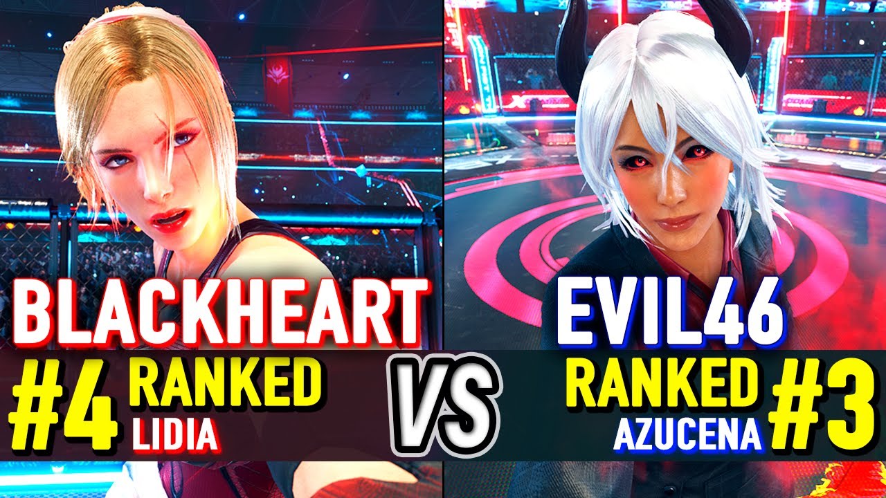 T8 🔥 Blackheart (#4 Ranked Lidia) vs Evil46  (#3 Ranked Azucena) 🔥 Tekken 8 High Level Gameplay