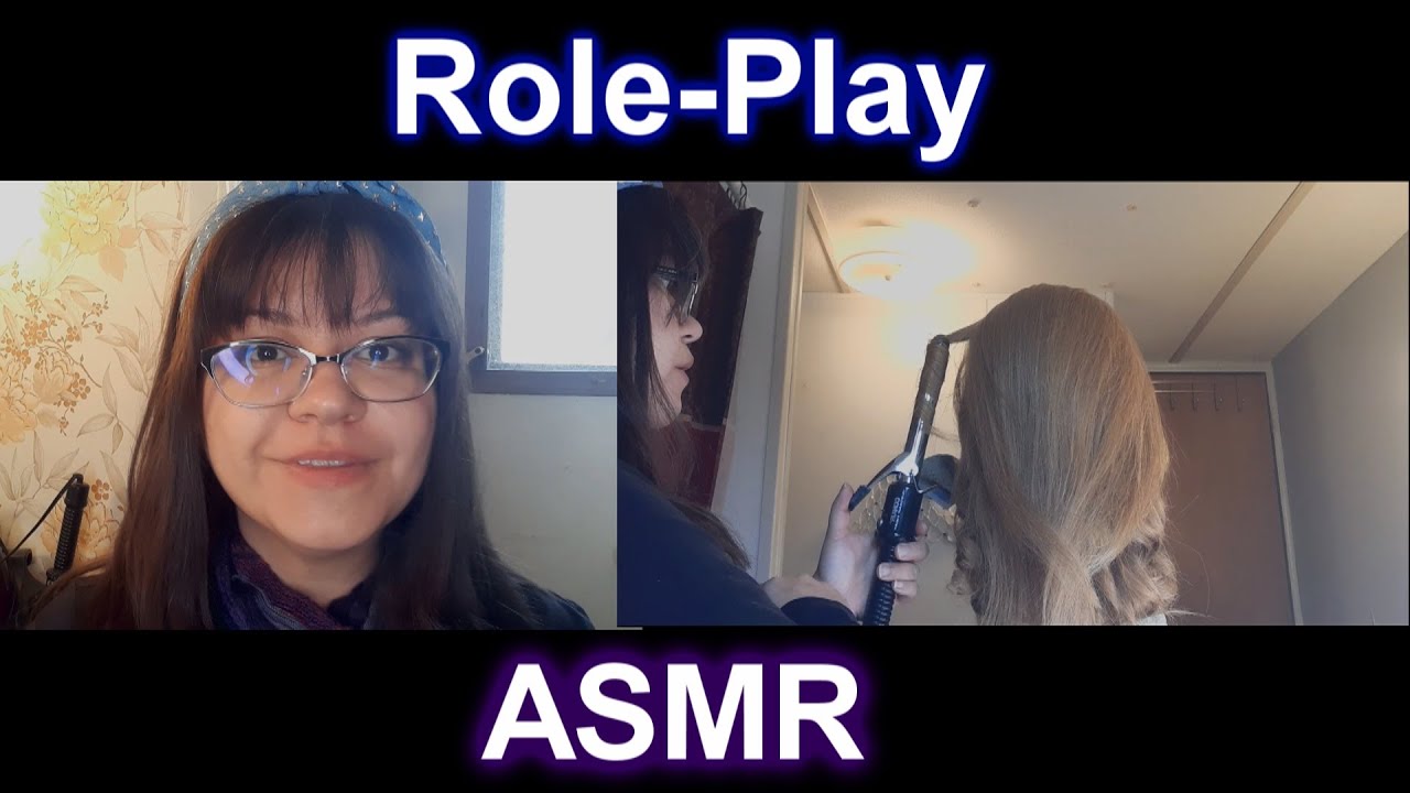(( ASMR )) RP - Curling Your Hair - At Home Salon