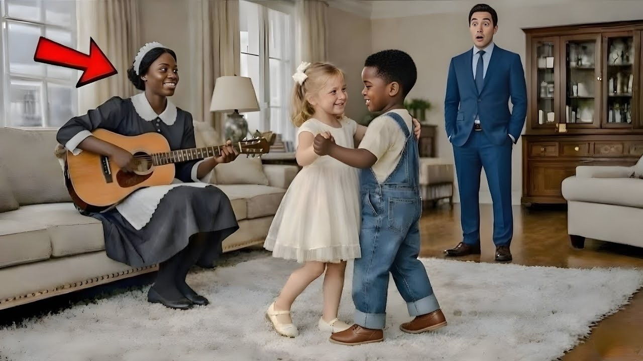 The Millionaire Returns early and he is shocked to see the maid boy dancing with his disabled..