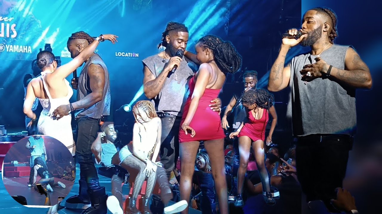 Ya Levis Grabs  Kenyan  Ladies Who went Crazy on Stage While he Was Performing at Raha Fest 2024