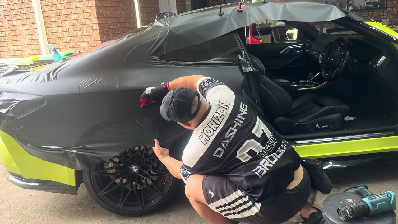 How to wrap a rear back quarter on BMW M4 Competition