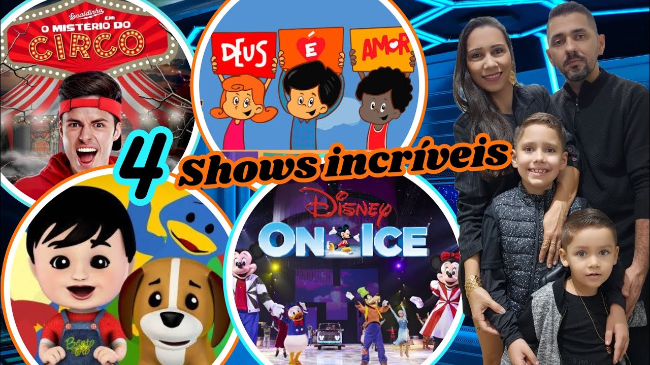 4 shows incríveis: 3 palavrinhas, Disney on ice, Bento e Totó e Enaldinho 