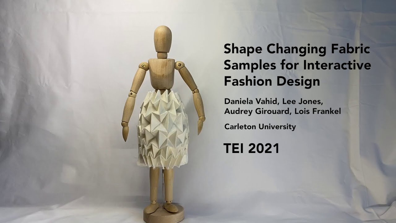 Shape Changing Fabric Samples for Interactive Fashion Design