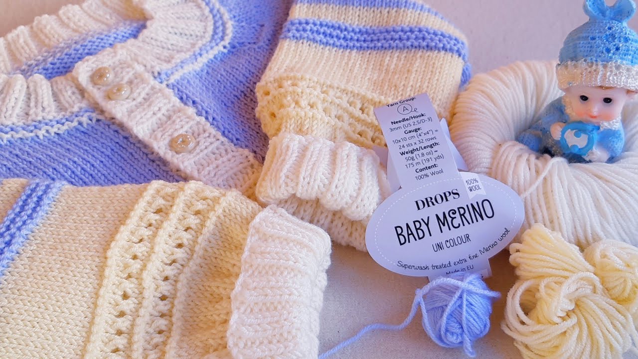 Кофточка из Drops  Baby Merino #ТатьянаКильмяшкина #МирВышивки