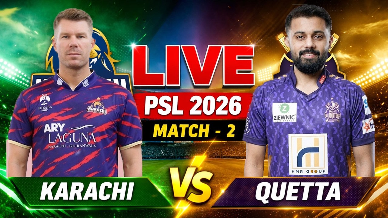PSL Live: Karachi vs Quetta 2nd T20 Live Match Today | KK vs QG Live Score & Commentary last 2 Over