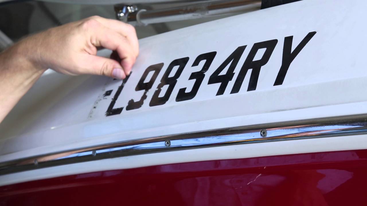How to remove old vinyl lettering : on a boat