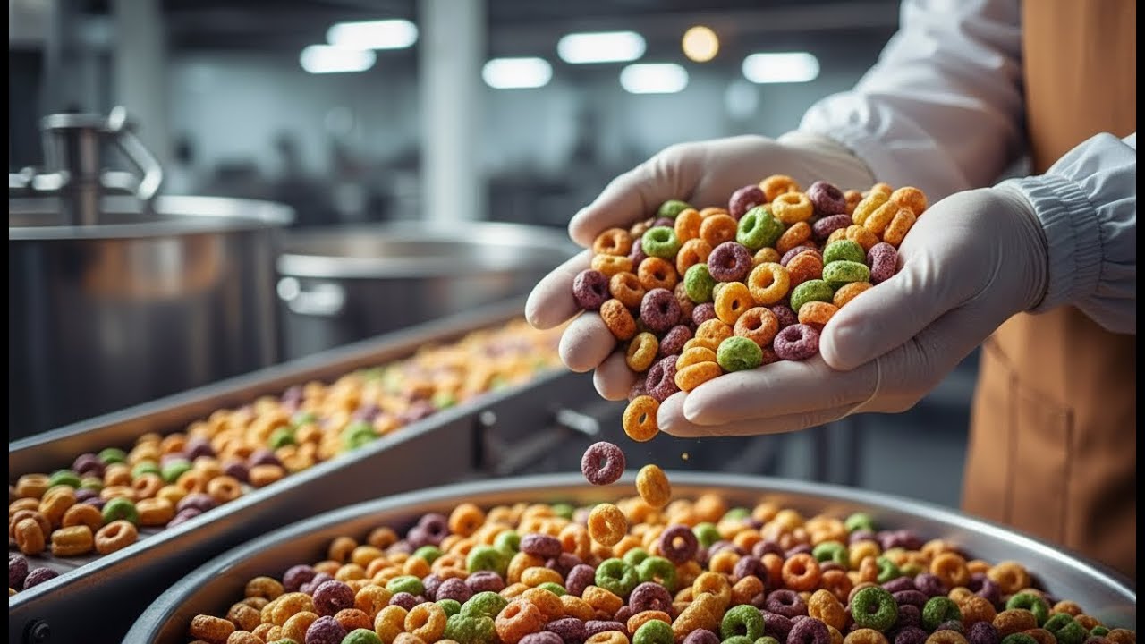 How Breakfast Cereal is Made in a Giant Factory | Food Manufacturing Process